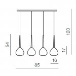 Подвесной светильник Azzardo Aga 4 AZ1068
