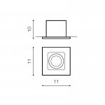 Встраиваемый светильник Azzardo Cesar AZ1152