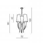 Подвесная люстра Azzardo Diablo 3 big AZ1232