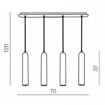 Подвесной светильник Azzardo Tubo 4 AZ1239