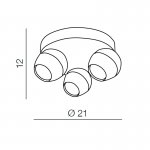 Спот Azzardo Pera 3 round AZ1253
