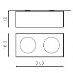 Накладной светильник  Azzardo Paulo 2 12V AZ1261