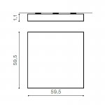 Светильник накладной Azzardo Panel 60 3000K AZ1272