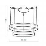 Подвесная люстра Azzardo Zola 80/60 AZ1295