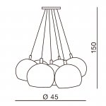 Подвесная люстра Azzardo Noa multicolor AZ1324