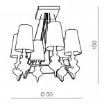 Подвесная люстра Azzardo Baroco 6 pendant AZ1379