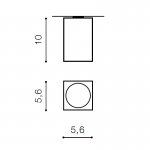 Накладной светильник  Azzardo Mini Square AZ1382