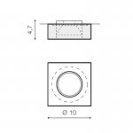 Встраиваемый светильник Azzardo Vektor Square AZ1495