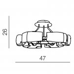 Потолочная люстра Azzardo Fiona top AZ1554