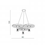 Подвесная люстра Azzardo Ranch 3 AZ1649