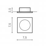 Встраиваемый светильник Azzardo Ivo Square AZ1825