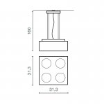 Подвесной светильник Azzardo Paulo 4 230V Pendant AZ1911