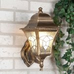 Уличный настенный светильник Altair черное золото Elektrostandard