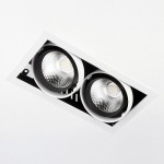 Светильник карданный Ambrella T812 BK/CH 2*12W 4200K CARDANO