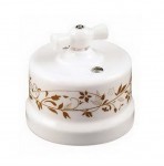 B1-201-01-D6/2 BIRONI Лизетта Бел Переключатель 1-клавишный, стандарт. Декор d6/2