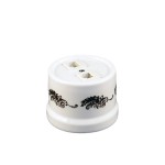 B1-301-01-D2/1 BIRONI Лизетта Бел Розетка ТЛФ 2-ая, стандарт. Декор d2/1