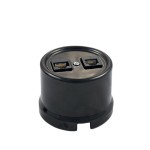 B1-303-23 BIRONI Пластик Черный Розетка комп.(RJ45) 1-ая + ТЛФ 1-ая (RJ11)