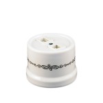 B1-302-01-D4/1 BIRONI Лизетта Бел Розетка комп.(RJ45) 1-ая стандарт. Декор d4/1