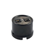B1-303-03 BIRONI Лизетта Черный Розетка комп.(RJ45) 1-ая + ТЛФ 1-ая (RJ11)