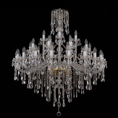 Большая хрустальная люстра Bohemia Ivele 1415/20+10+5/400-128/G Большая хрустальная люстра Bohemia Ivele 1415/20+10+5/400-128/G