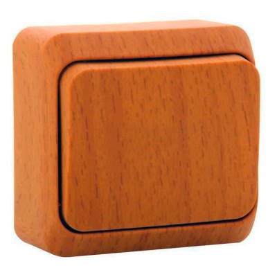 Lexel Этюд Дача Темный бук Выключатель 1-клавишный(сх.1)