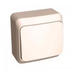 Lexel Этюд Одноклавишный выключатель (СХ. 1) кремовый (накладные) (BA10-001k)