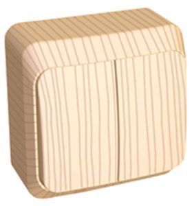 Lexel Этюд выключатель Двухклавишный с подсветкой (накладные) (BA10-006d) Lexel Этюд выключатель Двухклавишный с подсветкой (накладные) (BA10-006d)
