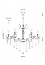 Люстра Lucia Tucci BARLETTA 122.12.6 Cream white