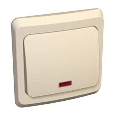 Lexel Этюд НАЖИМНАЯ КНОПКА с подсветкой (СХ. 1) кремовый (скр.устан.) (KC10-002k) Lexel Этюд НАЖИМНАЯ КНОПКА с подсветкой (СХ. 1) кремовый (скр.устан.) (KC10-002k)