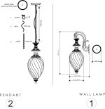 Светильник Lucia Tucci BEATRICE W2590.1 OLD COPPER