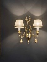 Настенный светильник Masiero BELLE EPOKE A2 Chromo Lucido-Foglia Argento