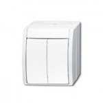 Выключатель 2-клавишный для откр. монтажа Duro 2000 AP белый BJE2601/5 АР