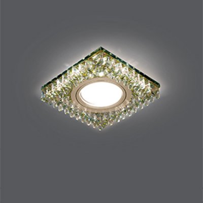 Светильник Gauss Backlight BL033 Квадрат. Шампань/Кристалл/Хром, Gu5.3, LED 2700K