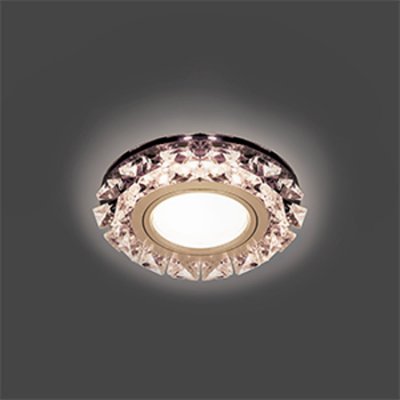 Светильник Gauss Backlight BL051 Кругл. Графит/Кристалл/Хром, Gu5.3, LED 2700K (BL051)