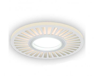 Светильник Gauss Backlight BL137 Кругл./узор. Белый, Gu5.3, 3W, LED 3000K (BL137)