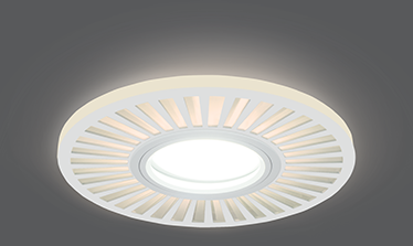Светильник Gauss Backlight BL137 Кругл./узор. Белый, Gu5.3, 3W, LED 3000K