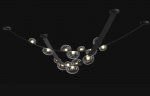 Светильник подвесной Crystal Lux BOSQUE SP7 L3000 BLACK/TRANSPARENT (0270/207)