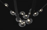 Светильник подвесной Crystal Lux BOSQUE SP7 L3000 BLACK/TRANSPARENT (0270/207)