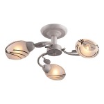 Светильник потолочный Bili-CL60E27*3WH металл, стекло E27*60W*3