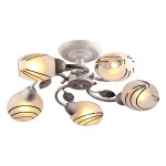 Светильник потолочный Bili-CL60E27*5WH металл, стекло E27*60W*3