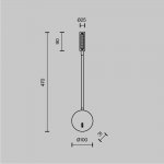 Светильник настенный гибкий бра Maytoni C035WL-L3MG3K Stem