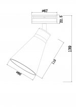Встраиваемый светильник Technical C060CL-01W