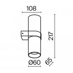 Настенный светильник (бра) Maytoni C069WL-02MG Focus Design