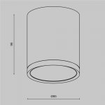 Потолочный светильник Maytoni C086CM-GX53-MRD-BW Hoop