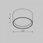 Потолочный светильник Maytoni C091CL-12W4K-B Glare