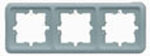 Гуси-Электрик С130-004 Рамка трехместная, цвет матовое серебро