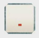 Гуси-Электрик С1В19-001 Механизм выключателя одноклавишного, (красный СИ), 10 А, 250 V, цвет белый