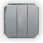 Гуси-Электрик С1В3-004 Механизм выключателя трехклавишного, 10 А, 250 V, цвет мат.серебро