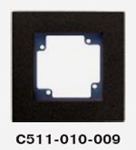 Гуси-Электрик С511-010-009 Рамка одноместная (темно-серая платформа), цвет графит