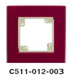 Гуси-Электрик С511-012-003 Рамка одноместная (бежевая платформа), цвет бордо